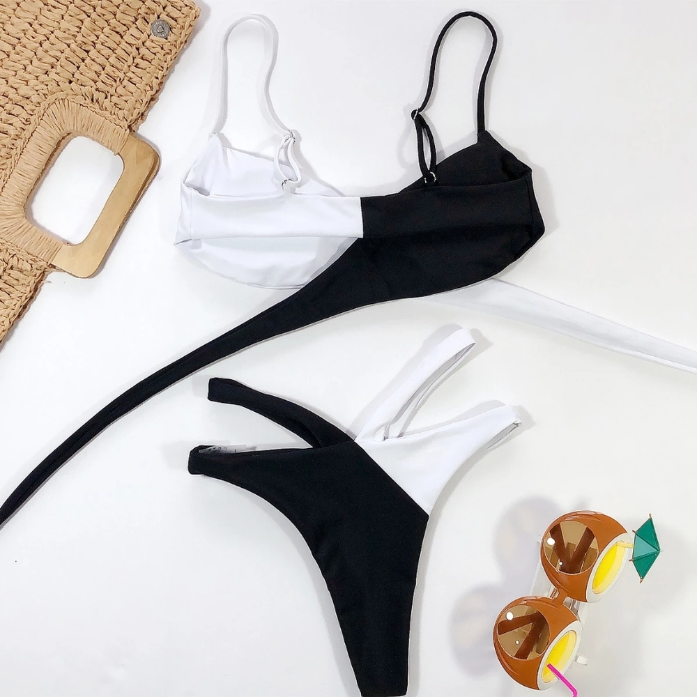 Contrast Push Up Wrap Around Bikini Set - Picture 6 of 11